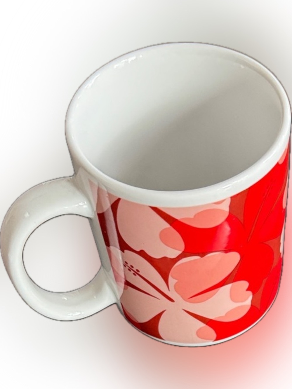 ISLAND HERITAGE 2000 "HIBISCUS FALL" HAWAII Porcelain TROPICAL Flower MUG 03228